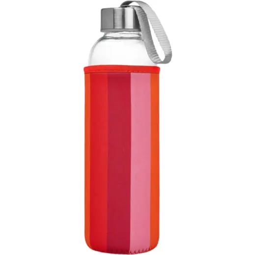 Kooshty Quirky Glass Water Bottle Red